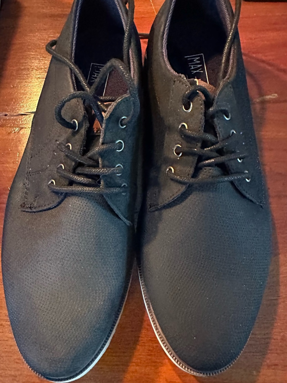 MAX Black Men's Lace-Up Derby Shoes